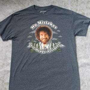Bob Ross No Mistakes Just Happy Accidents Novelty Shirt